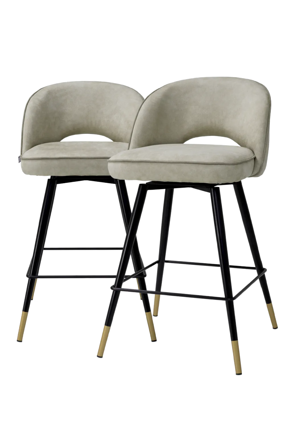 (Open Box) Upholstered Swivel Counter Stool Set (2) | OROA Cutline