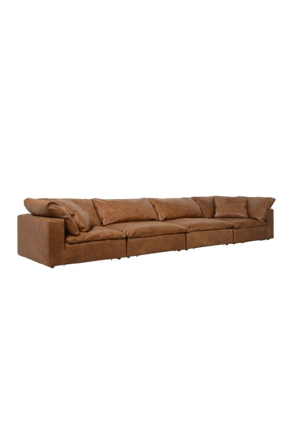 (Open Box) Camel Leather Sectional Sofa L | Andrew Martin Truman