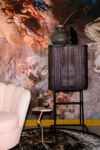 2-Door Mirrored Wine Cabinet | Bold Monkey Ava Morgana