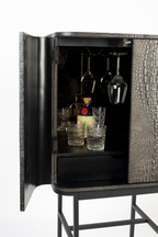 2-Door Mirrored Wine Cabinet | Bold Monkey Ava Morgana