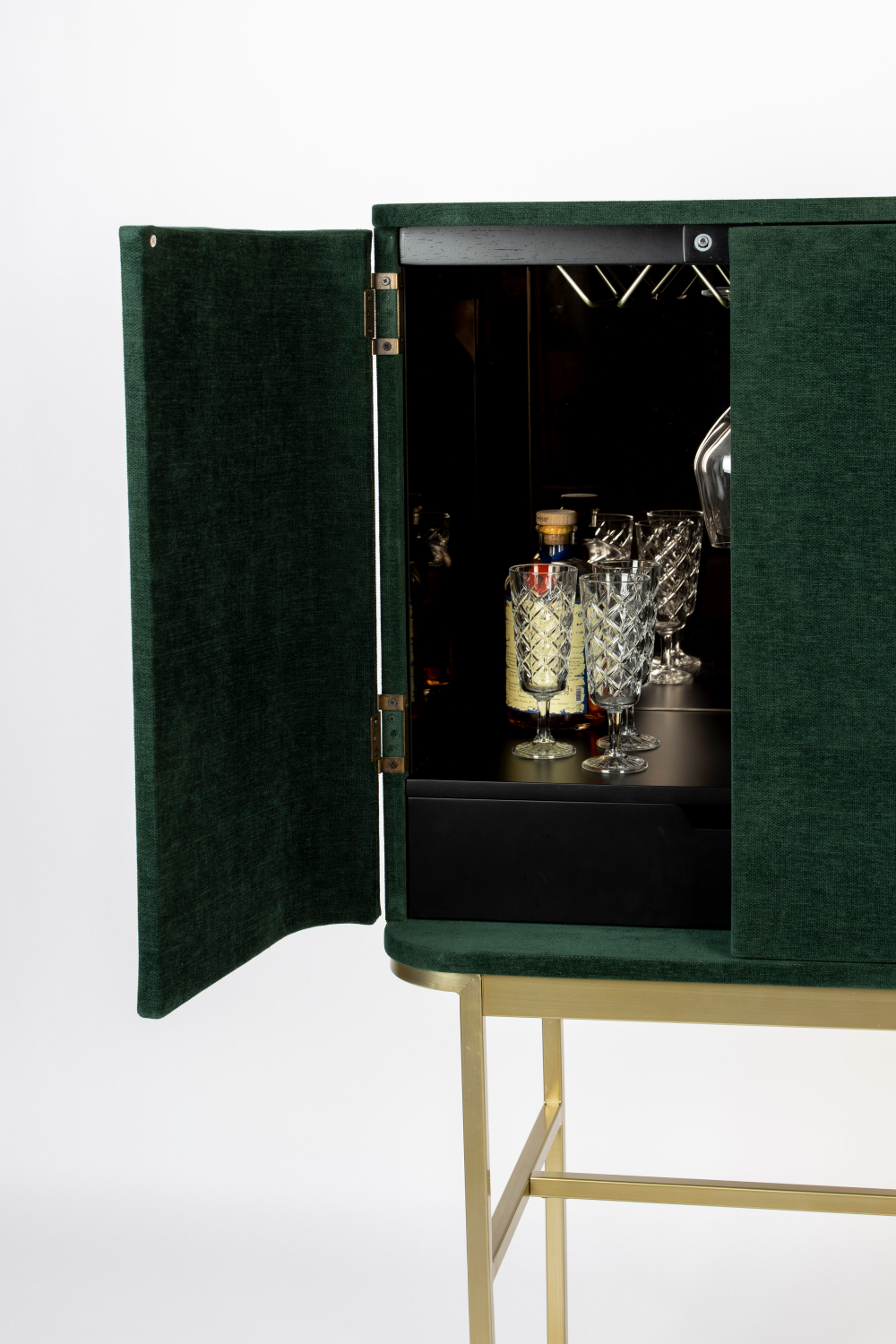 2-Door Mirrored Wine Cabinet | Bold Monkey Ava Morgana