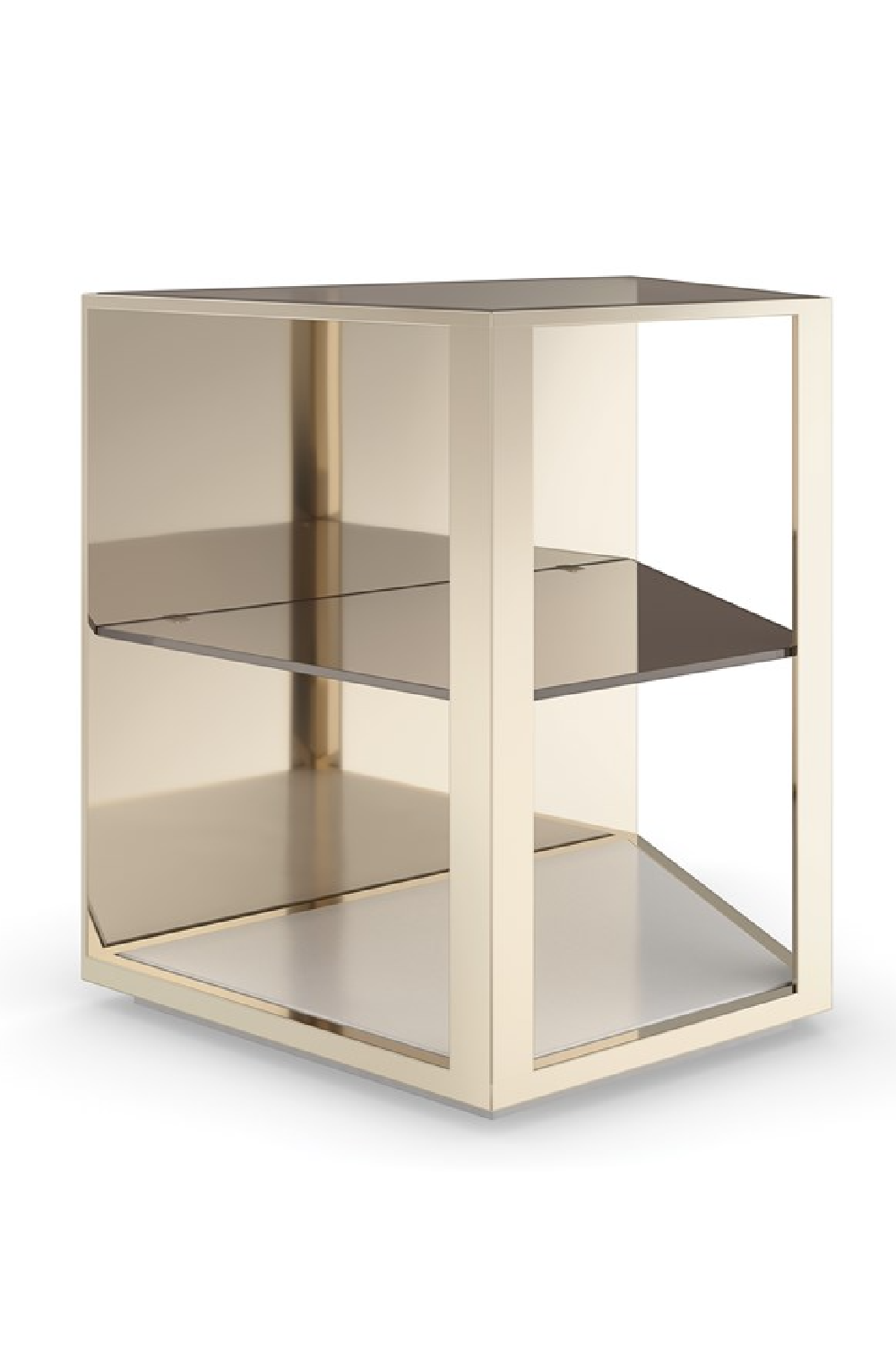 3-Layer Glass End Table | Caracole Refraction