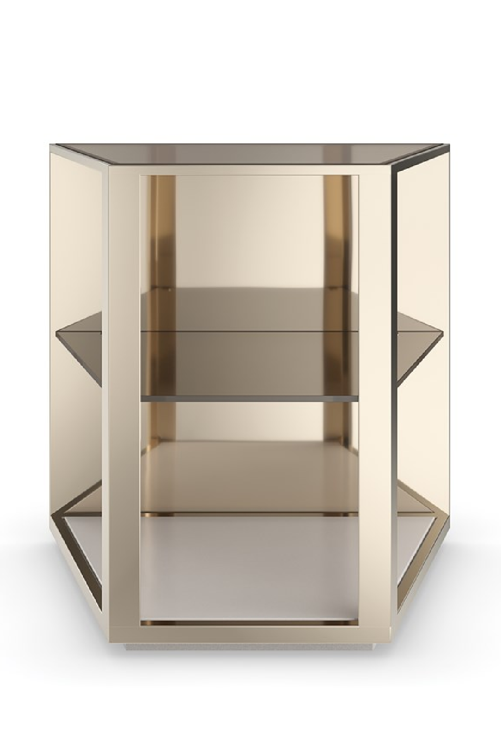 3-Layer Glass End Table | Caracole Refraction