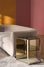 3-Layer Glass End Table | Caracole Refraction