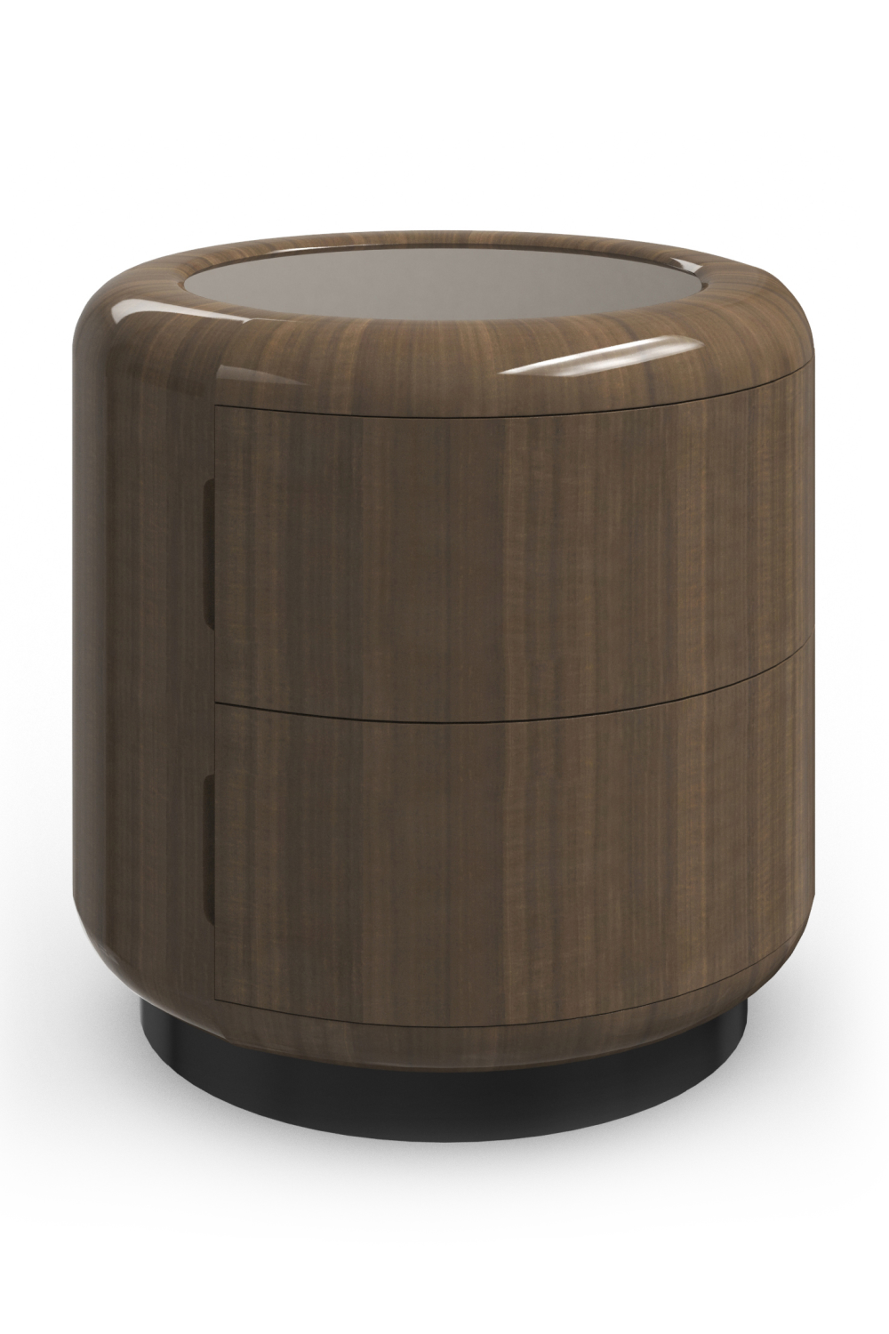 2-Drawer Round Side Table | Caracole Gelee