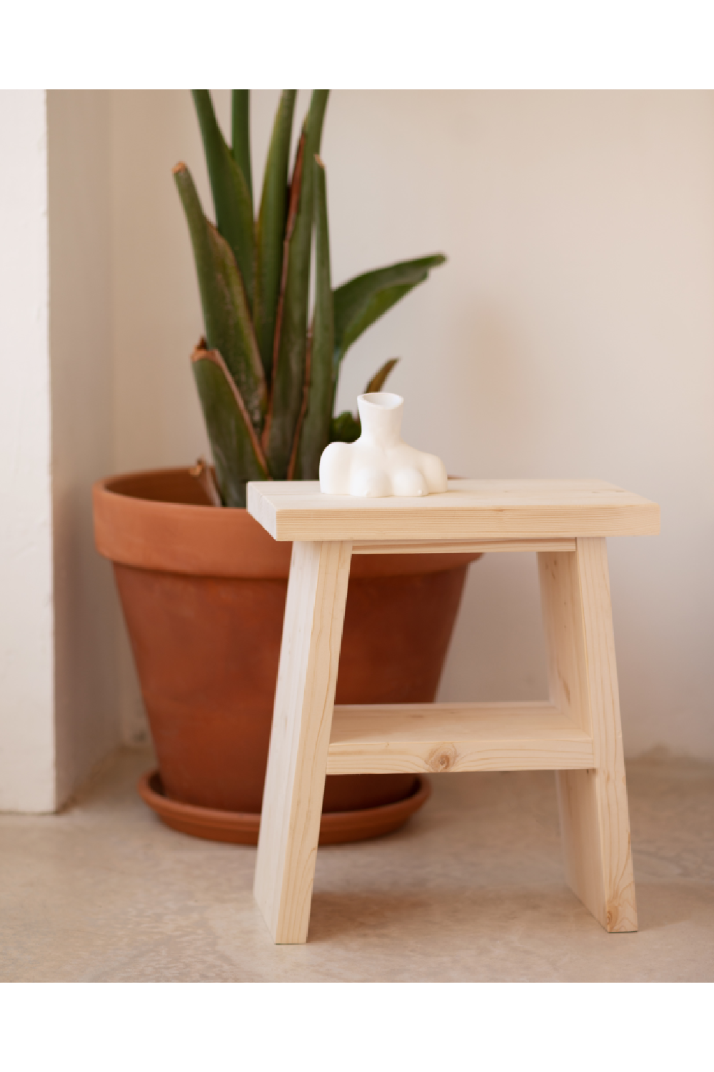 A-Shaped Wooden Side Table | Decowood Frida