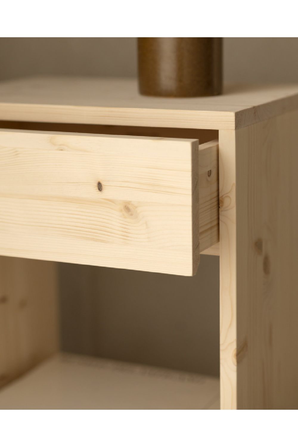 1-Drawer Wooden Bedside Table | Decowood Martina