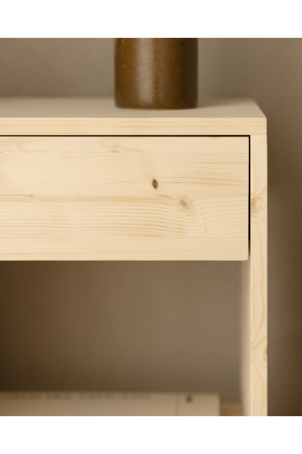 1-Drawer Wooden Bedside Table | Decowood Martina