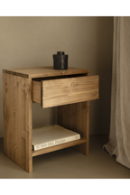 1-Drawer Wooden Bedside Table | Decowood Martina