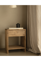 1-Drawer Wooden Bedside Table | Decowood Martina