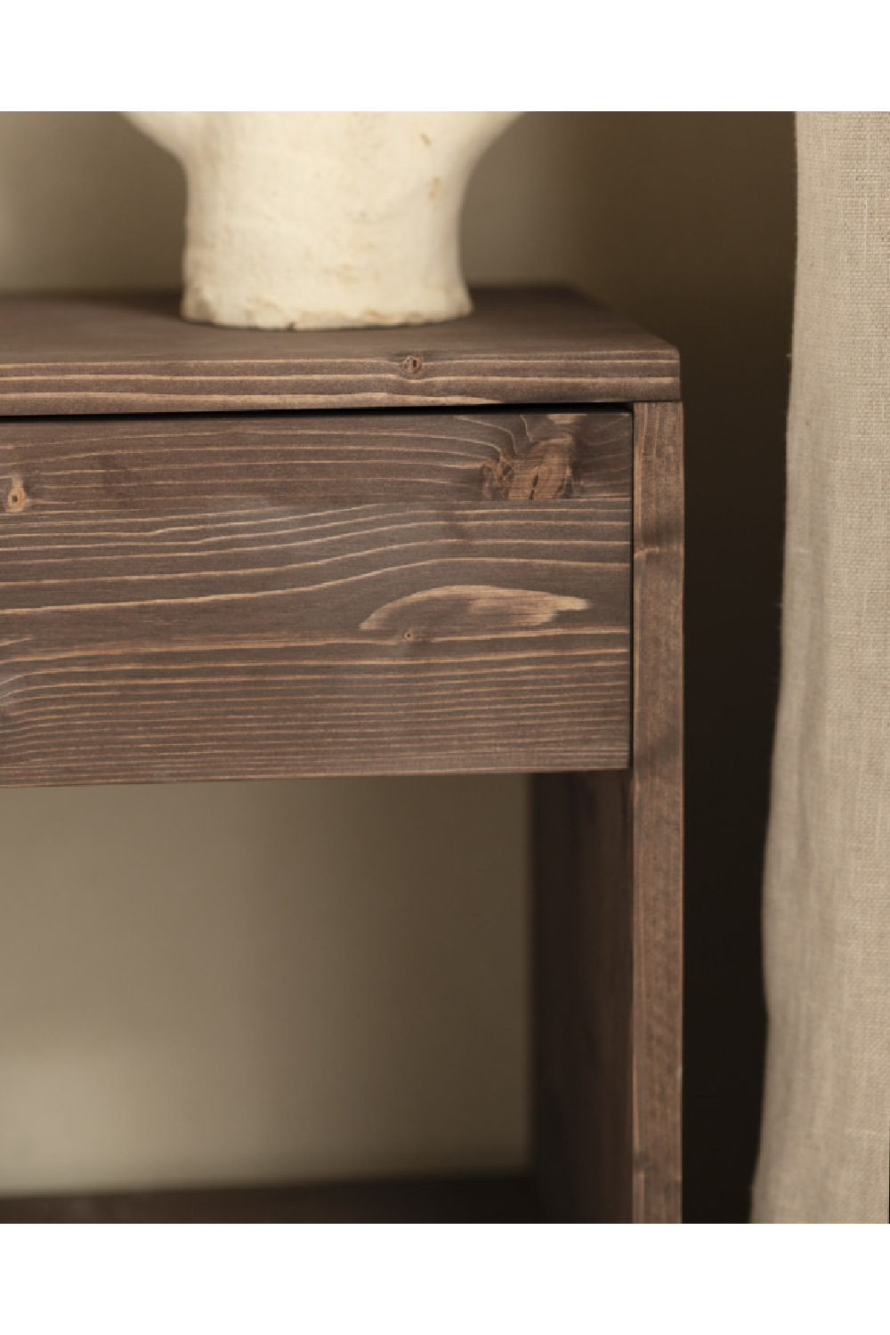 1-Drawer Wooden Bedside Table | Decowood Martina