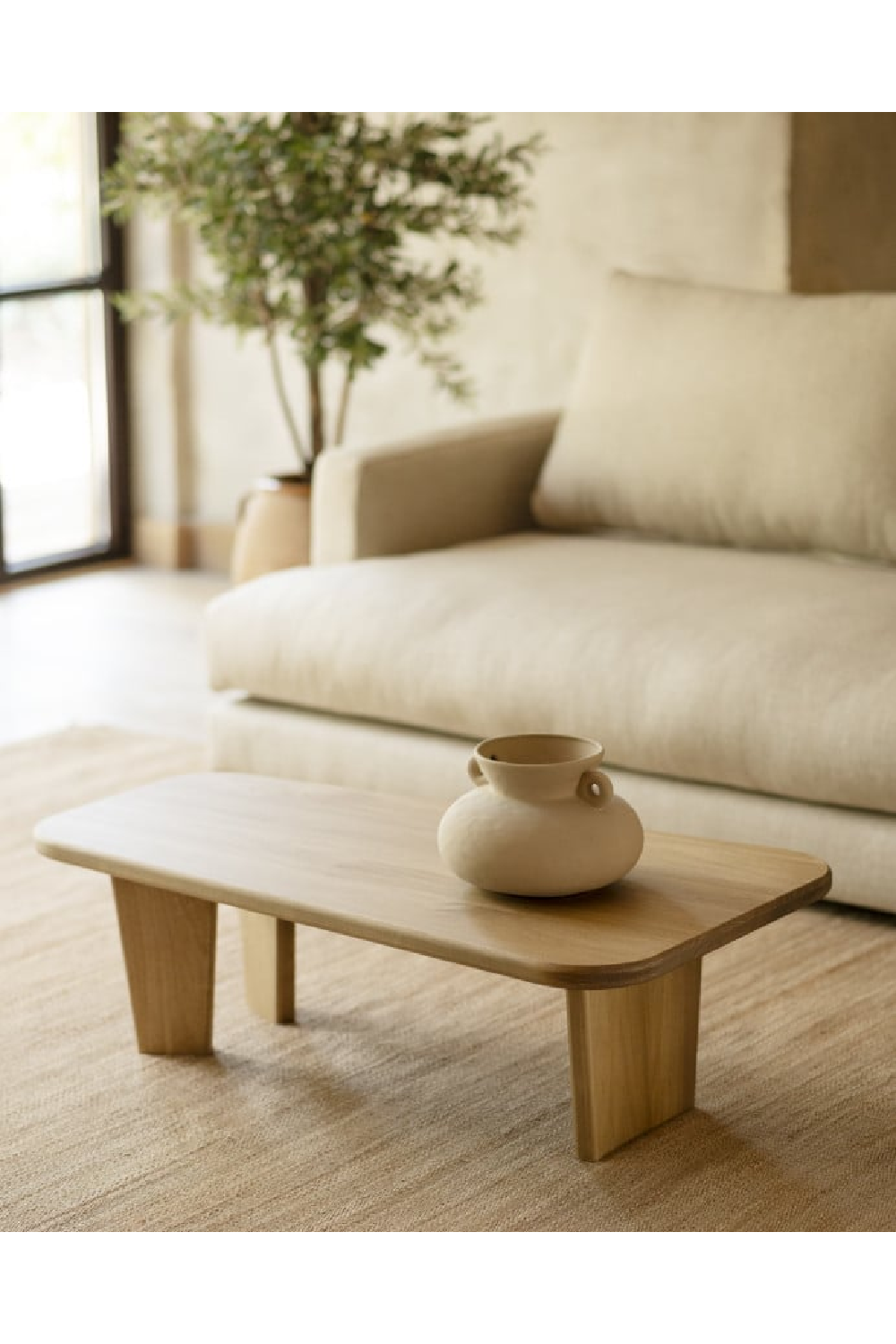 3-Legged Poplar Coffee Table | Decowood Bimba