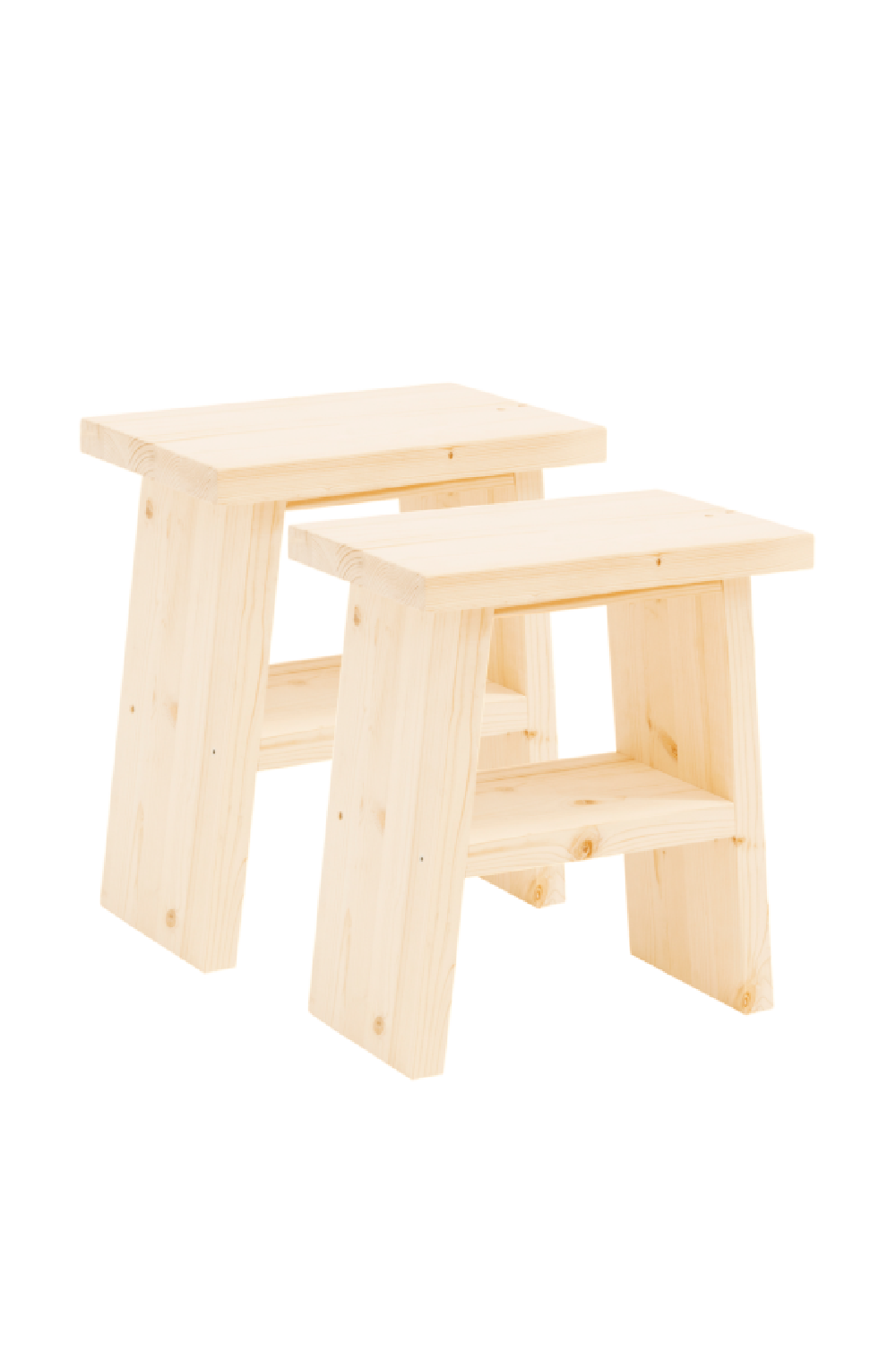 A-Shaped Wooden Side Tables (2) | Decowood Frida