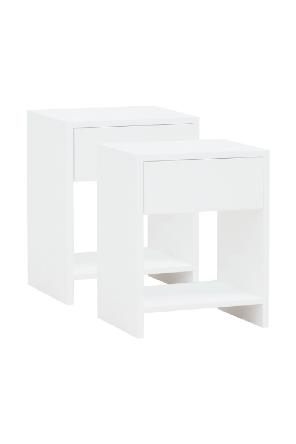 1-Drawer Wooden Bedside Tables (2) | Decowood Martina