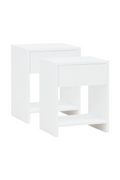 1-Drawer Wooden Bedside Tables (2) | Decowood Martina