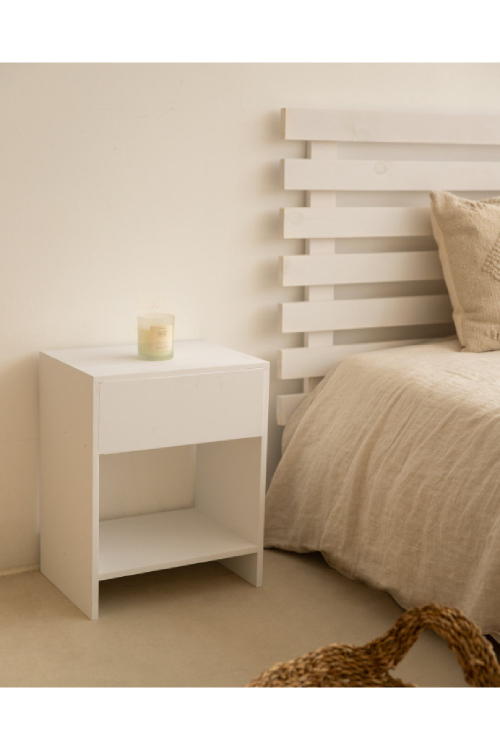 1-Drawer Wooden Bedside Tables (2) | Decowood Martina