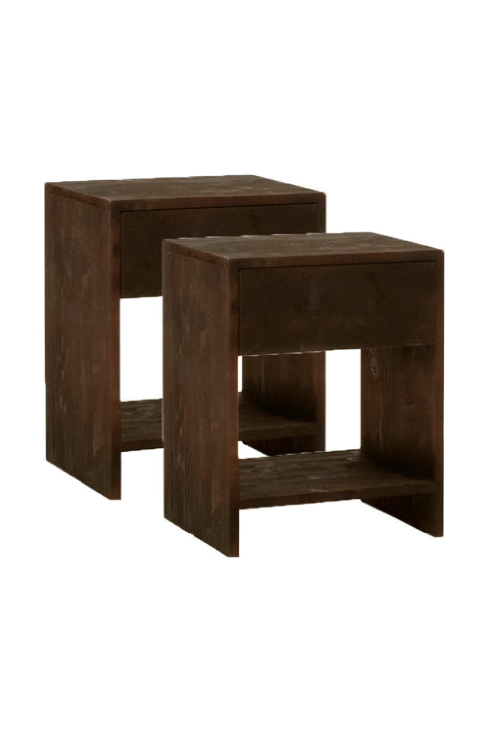 1-Drawer Wooden Bedside Tables (2) | Decowood Martina