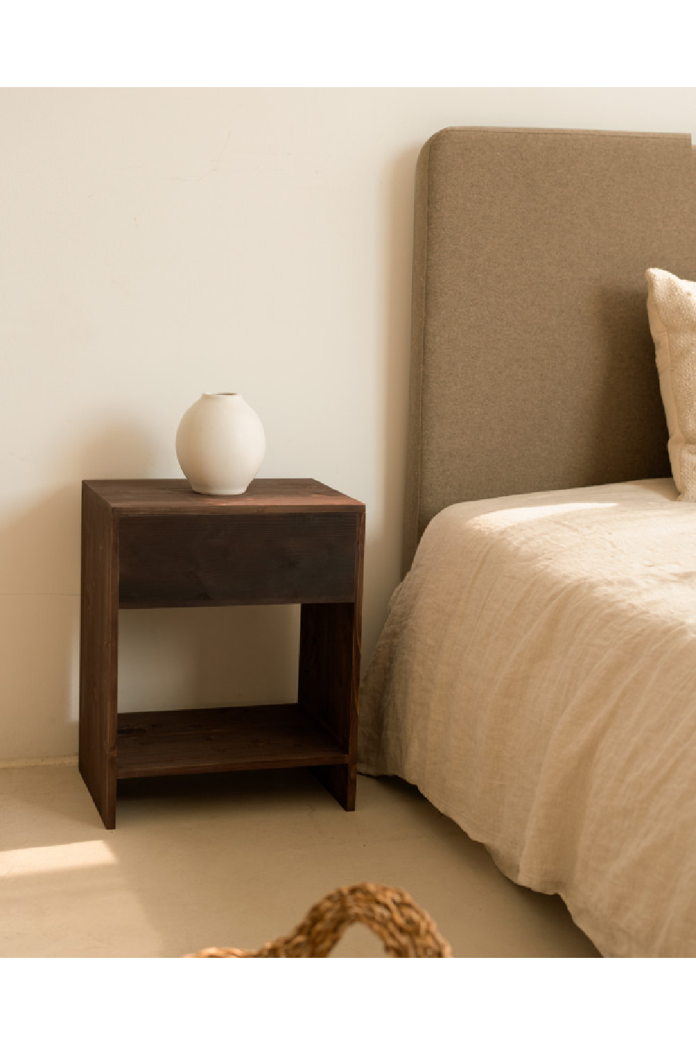1-Drawer Wooden Bedside Tables (2) | Decowood Martina