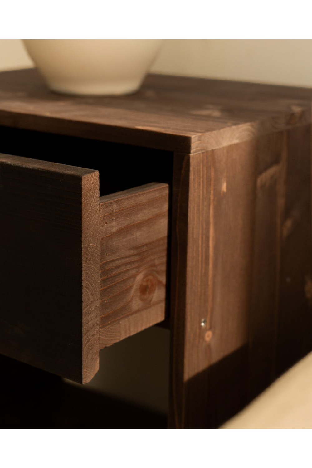 1-Drawer Wooden Bedside Tables (2) | Decowood Martina
