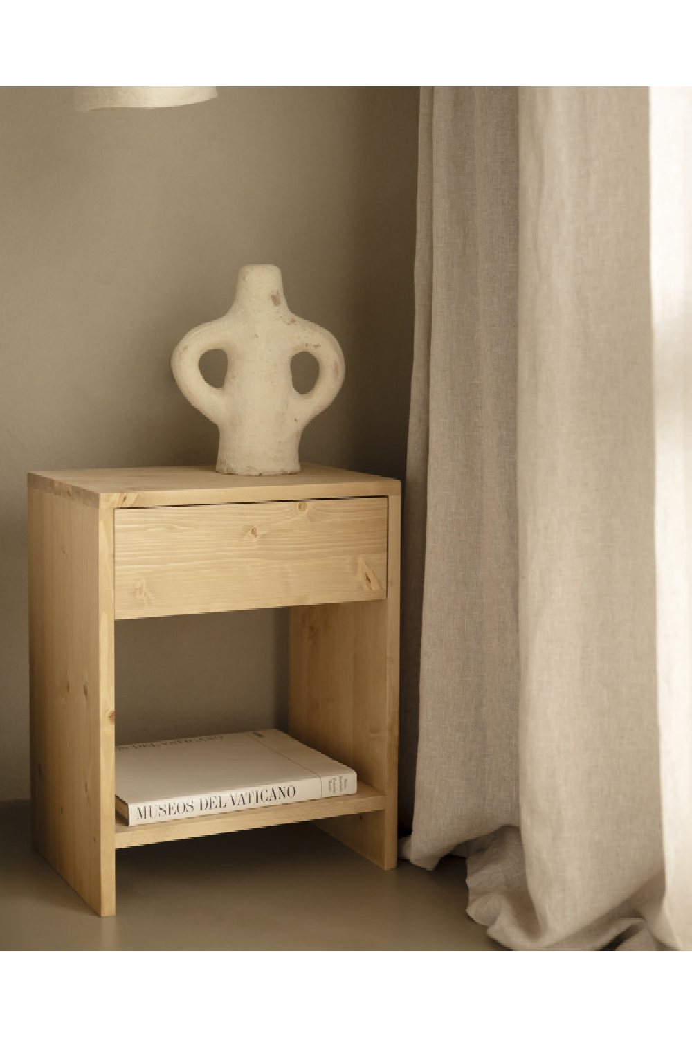 1-Drawer Wooden Bedside Tables (2) | Decowood Martina