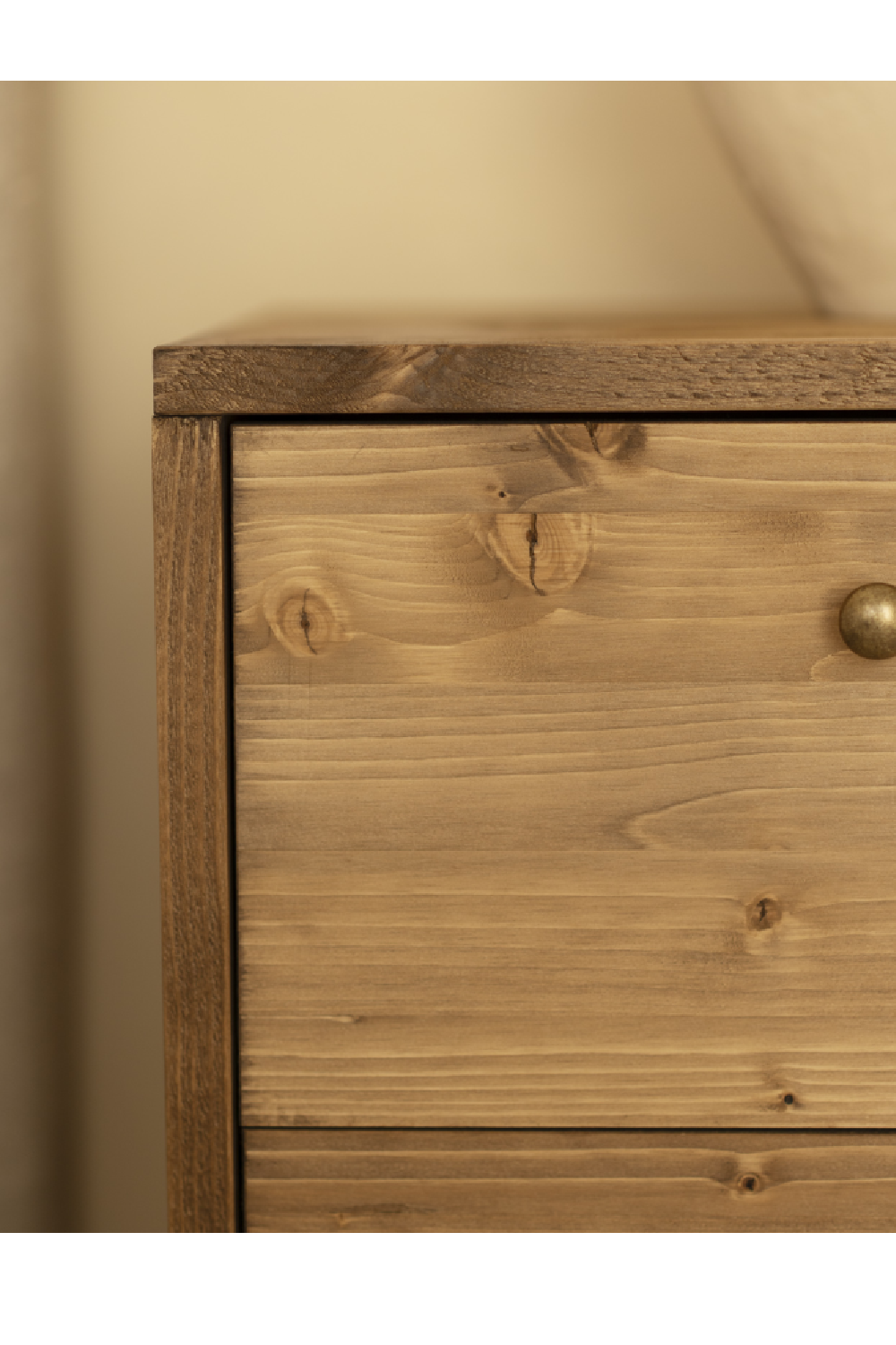 2-Drawer Wooden Nightstand Set (2) | Decowood Saura