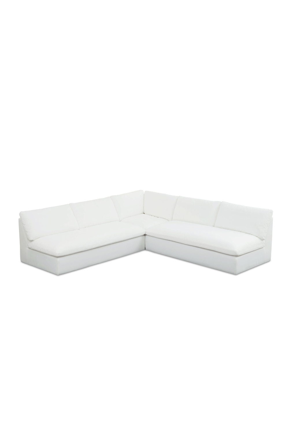 3-Piece White Outdoor Modular Sofa | Novi Living Miles