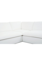 3-Piece White Outdoor Modular Sofa | Novi Living Miles