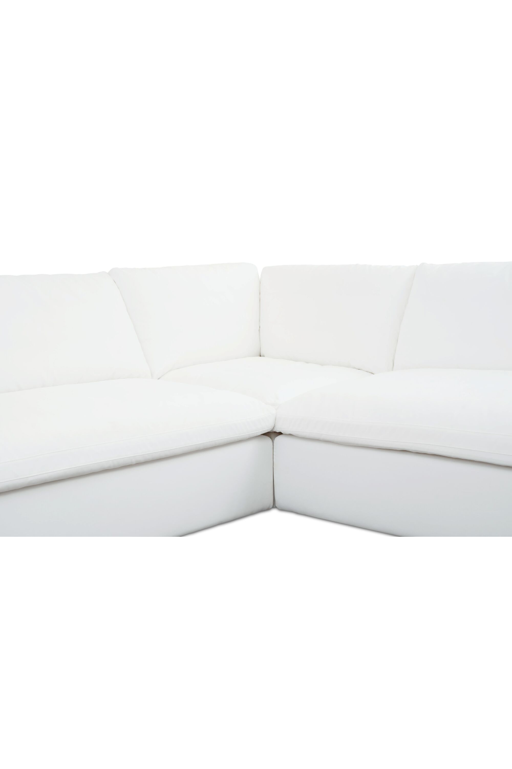 3-Piece White Outdoor Modular Sofa | Novi Living Miles