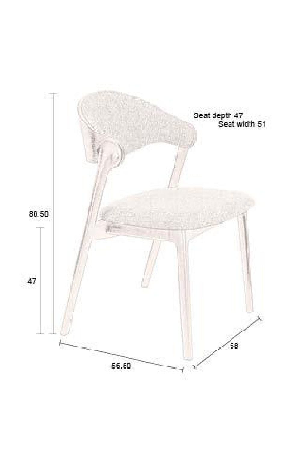 50s Cushioned Dining Chair | Dutchbone Babington