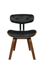 50s Inspired Padded Dining Chair | Dutchbone Blackwood