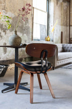 50s Inspired Padded Dining Chair | Dutchbone Blackwood