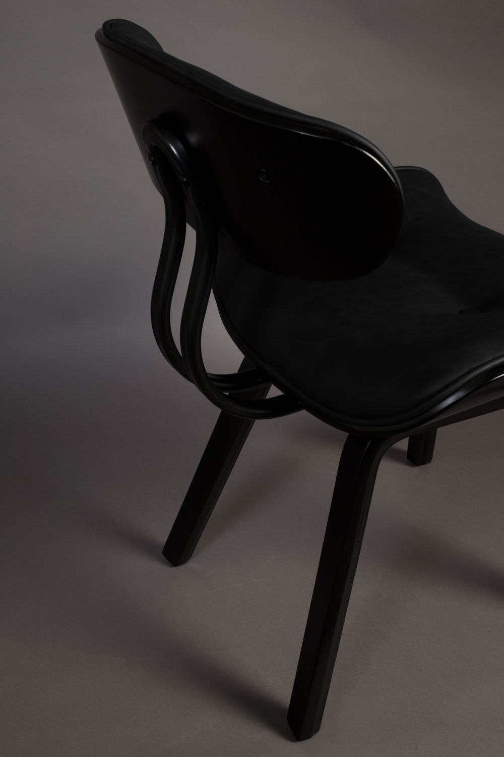 50s Inspired Padded Dining Chair | Dutchbone Blackwood