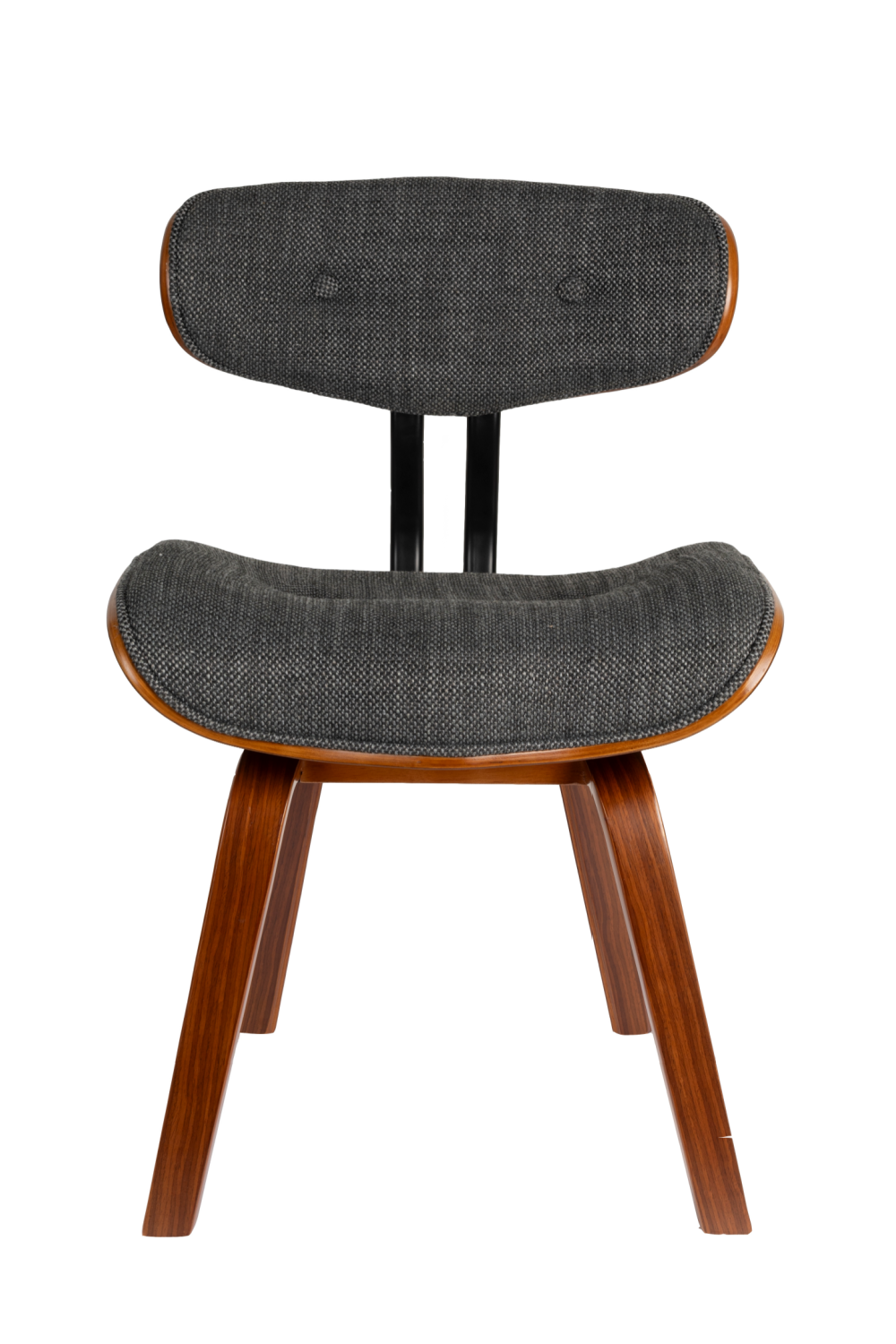50s Inspired Padded Dining Chair | Dutchbone Blackwood