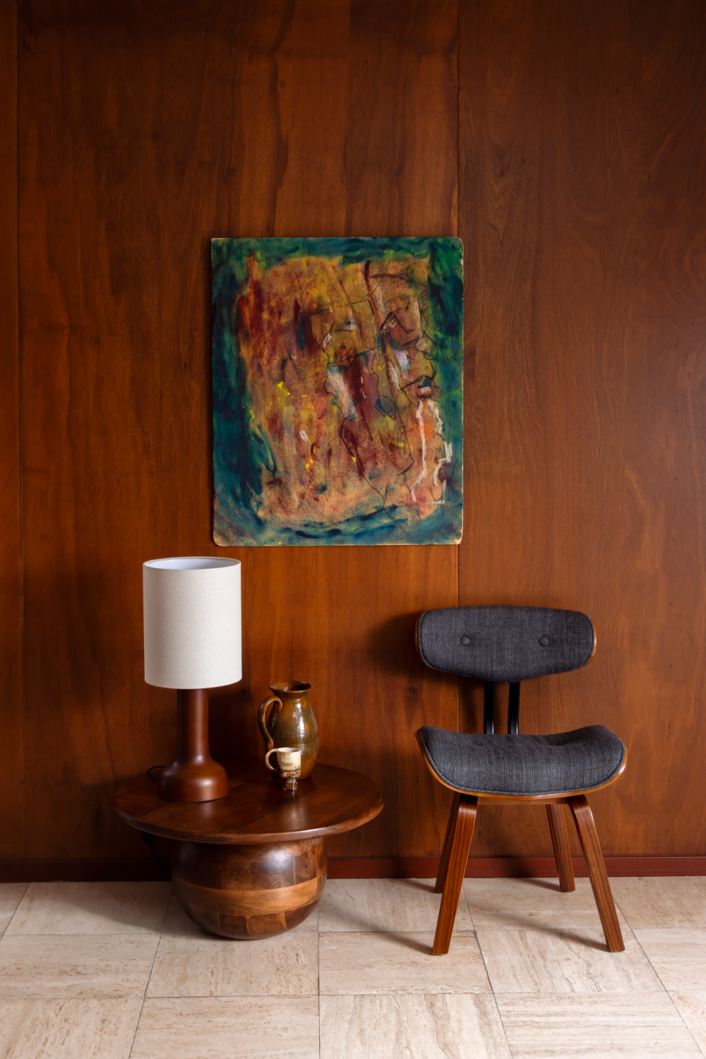 50s Inspired Padded Dining Chair | Dutchbone Blackwood