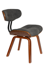 50s Inspired Padded Dining Chair | Dutchbone Blackwood