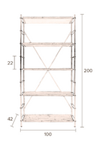 5-Shelf Storage Cabinet | Dutchbone Iron