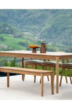 3-Seater Teak Cushioned Outdoor Bench | Ethnicraft Bok