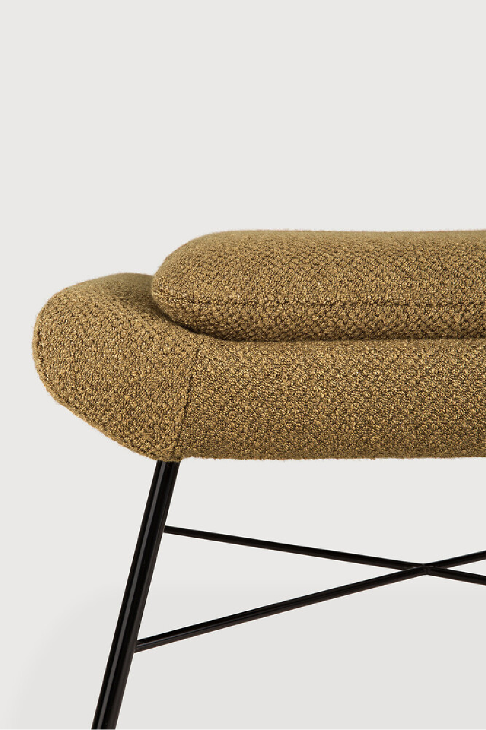 50's Inspired Upholstered Footstool | Ethnicraft Barrow