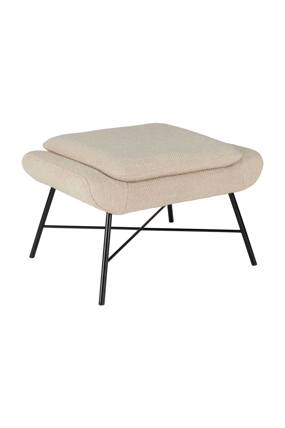 50's Inspired Upholstered Footstool | Ethnicraft Barrow