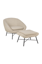 50's Inspired Upholstered Footstool | Ethnicraft Barrow
