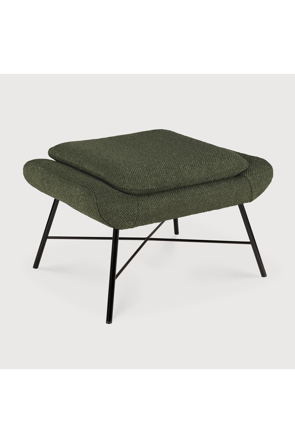 50's Inspired Upholstered Footstool | Ethnicraft Barrow