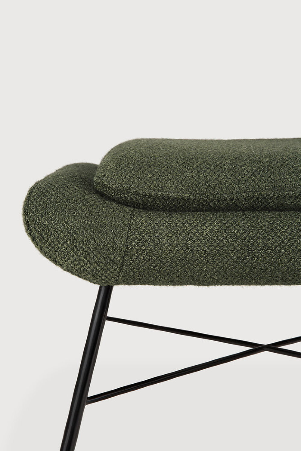 50's Inspired Upholstered Footstool | Ethnicraft Barrow