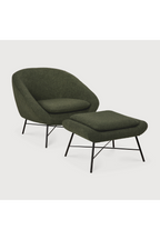 50's Inspired Upholstered Footstool | Ethnicraft Barrow