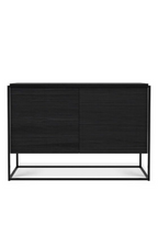 2-Door Wooden Black Oak Sideboard | Ethnicraft Monolit