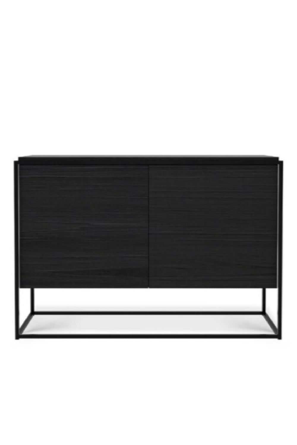 2-Door Wooden Black Oak Sideboard | Ethnicraft Monolit