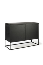 2-Door Wooden Black Oak Sideboard | Ethnicraft Monolit