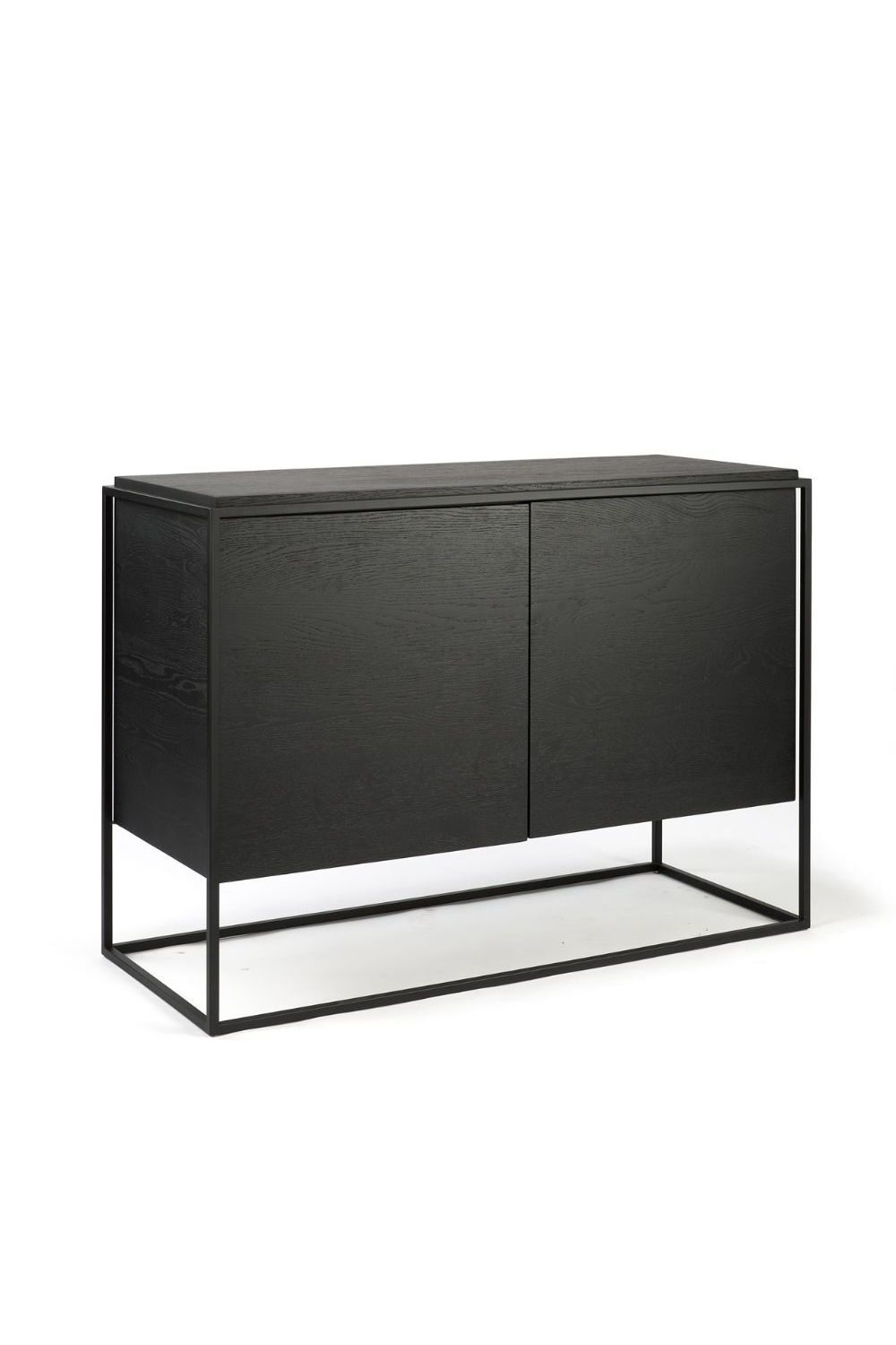 2-Door Wooden Black Oak Sideboard | Ethnicraft Monolit