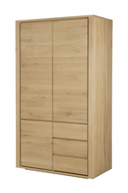 3-Door Oak Wood Wardrobe Cabinet | Ethnicraft Shadow