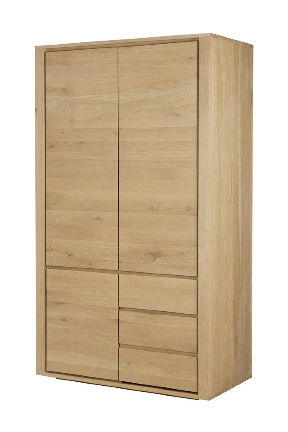 3-Door Oak Wood Wardrobe Cabinet | Ethnicraft Shadow