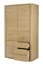 3-Door Oak Wood Wardrobe Cabinet | Ethnicraft Shadow
